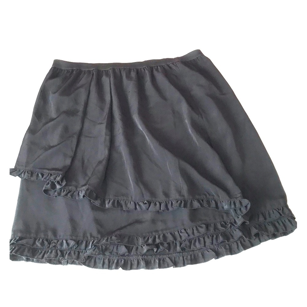 NWOT Black A-Line Skirt XL elastic waist